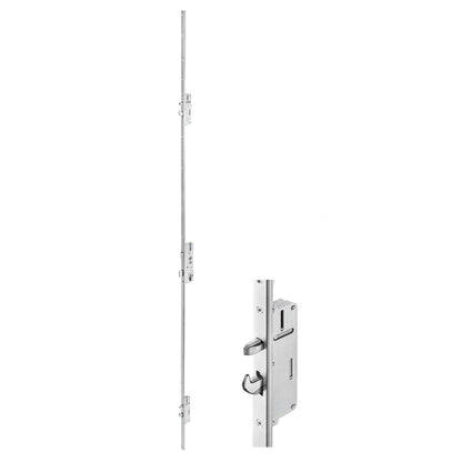 Voordeur 100x210 cm aluminium en PVC wit