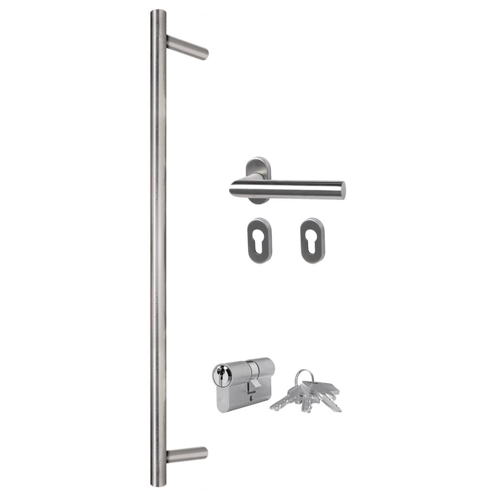 Voordeur 100x210 cm aluminium en PVC wit