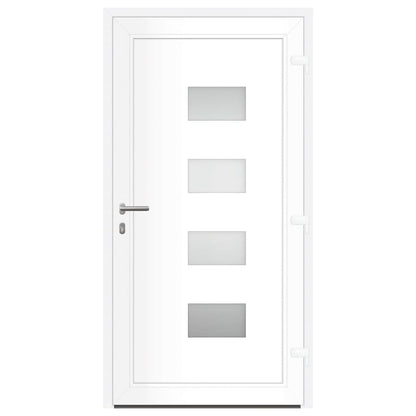 Voordeur 100x200 cm aluminium en PVC antracietkleurig