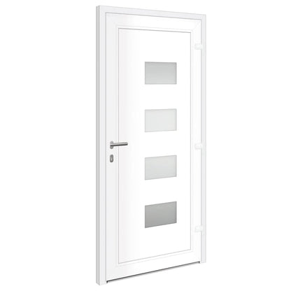 Voordeur 100x210 cm aluminium en PVC antracietkleurig