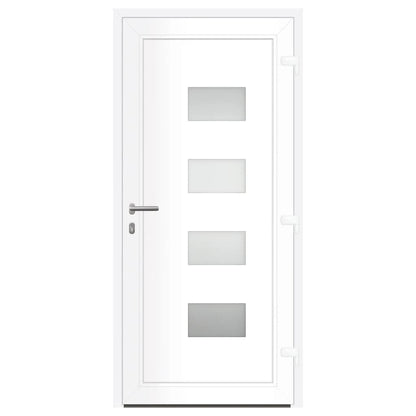 Voordeur 100x210 cm aluminium en PVC antracietkleurig