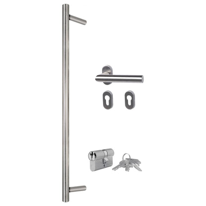 Voordeur 100x210 cm aluminium en PVC antracietkleurig
