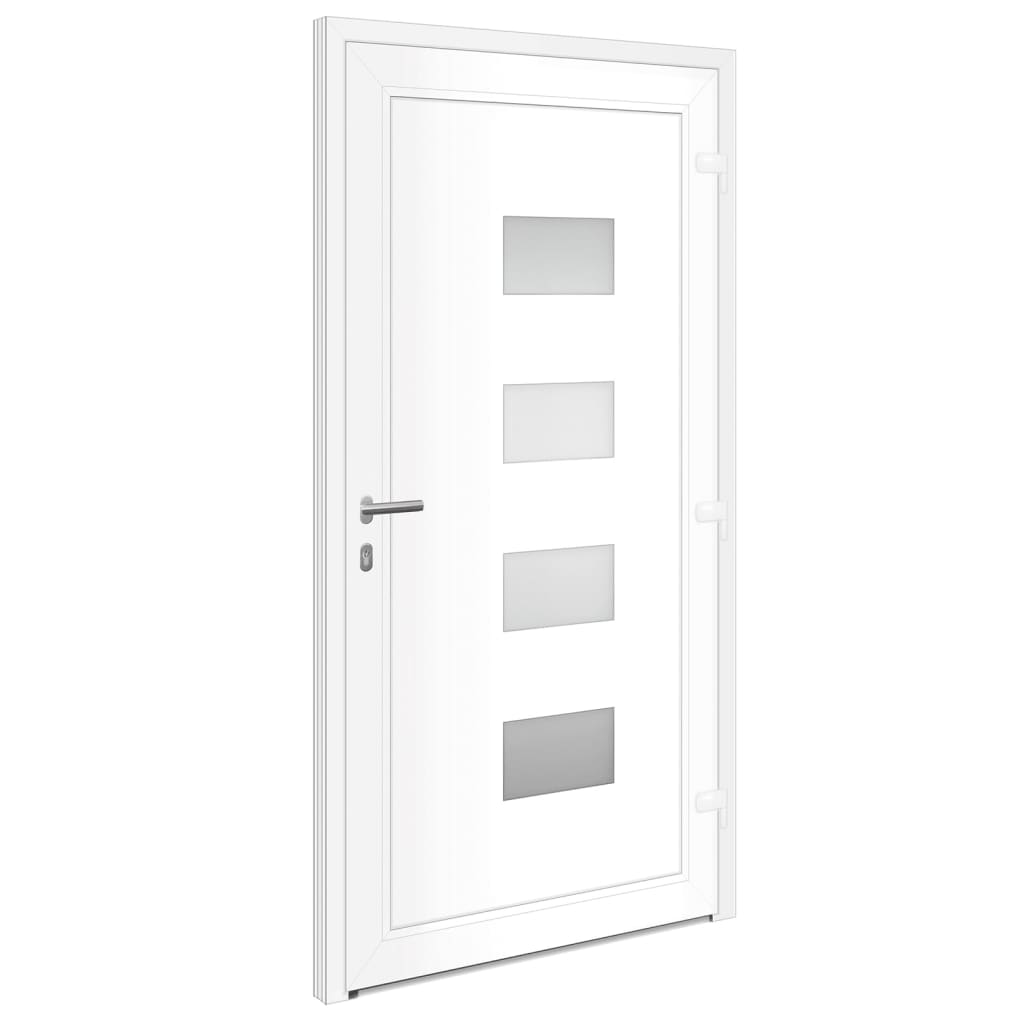 Voordeur 110x210 cm aluminium en PVC antracietkleurig