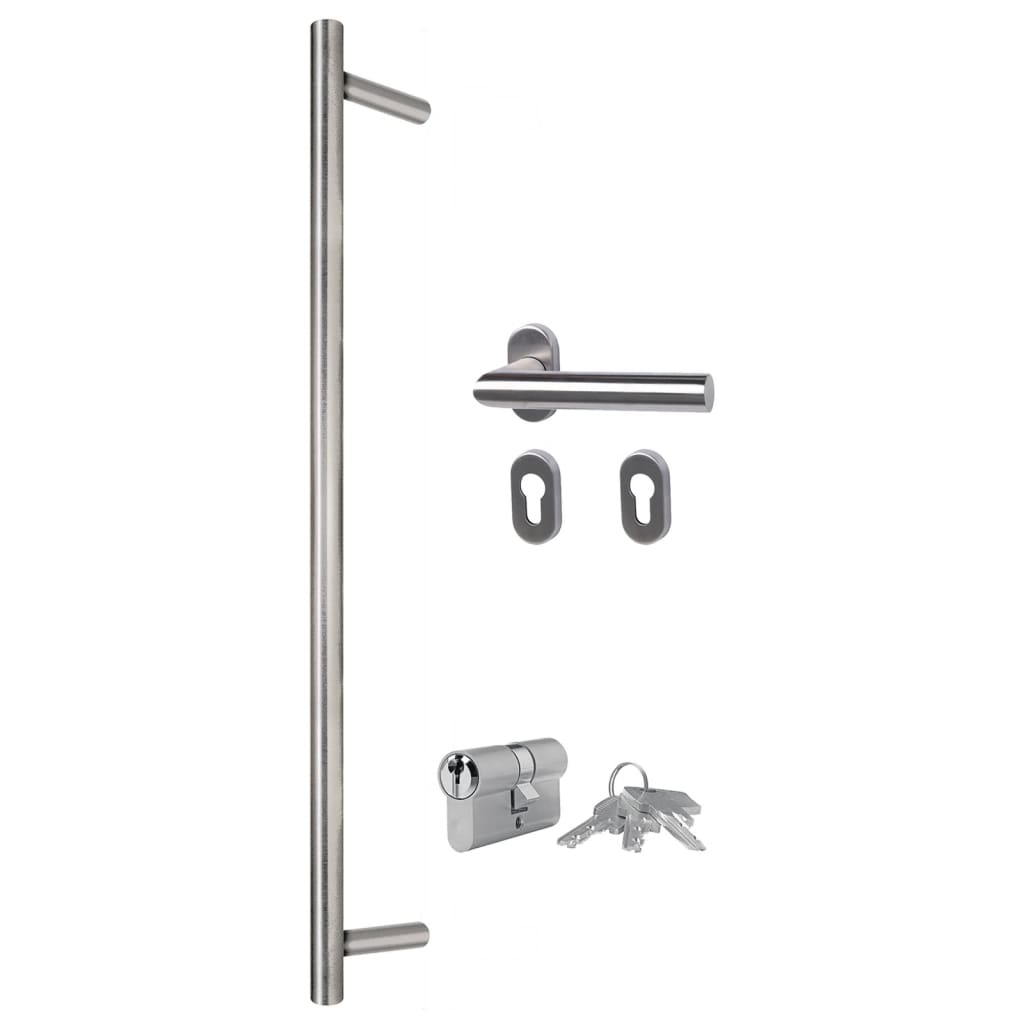 Voordeur 110x210 cm aluminium en PVC antracietkleurig