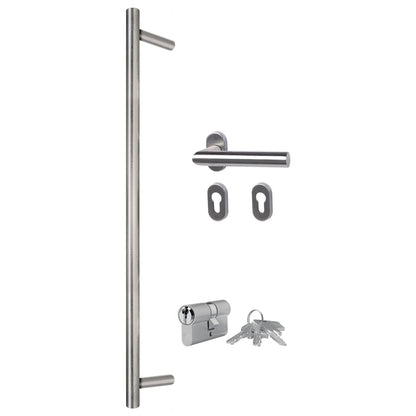 Voordeur 110x210 cm aluminium en PVC antracietkleurig