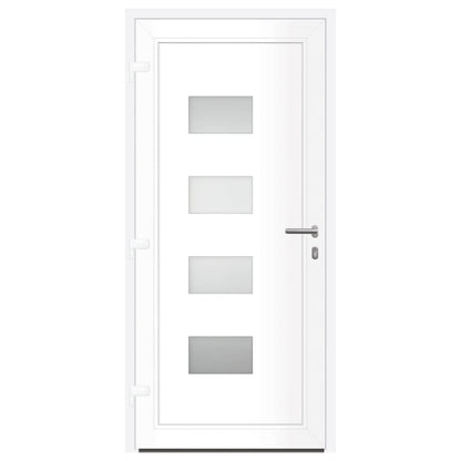 Voordeur 100x210 cm aluminium en PVC antracietkleurig