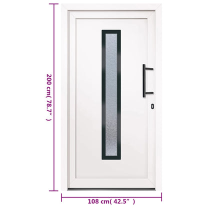 Voordeur 108x200 cm PVC wit