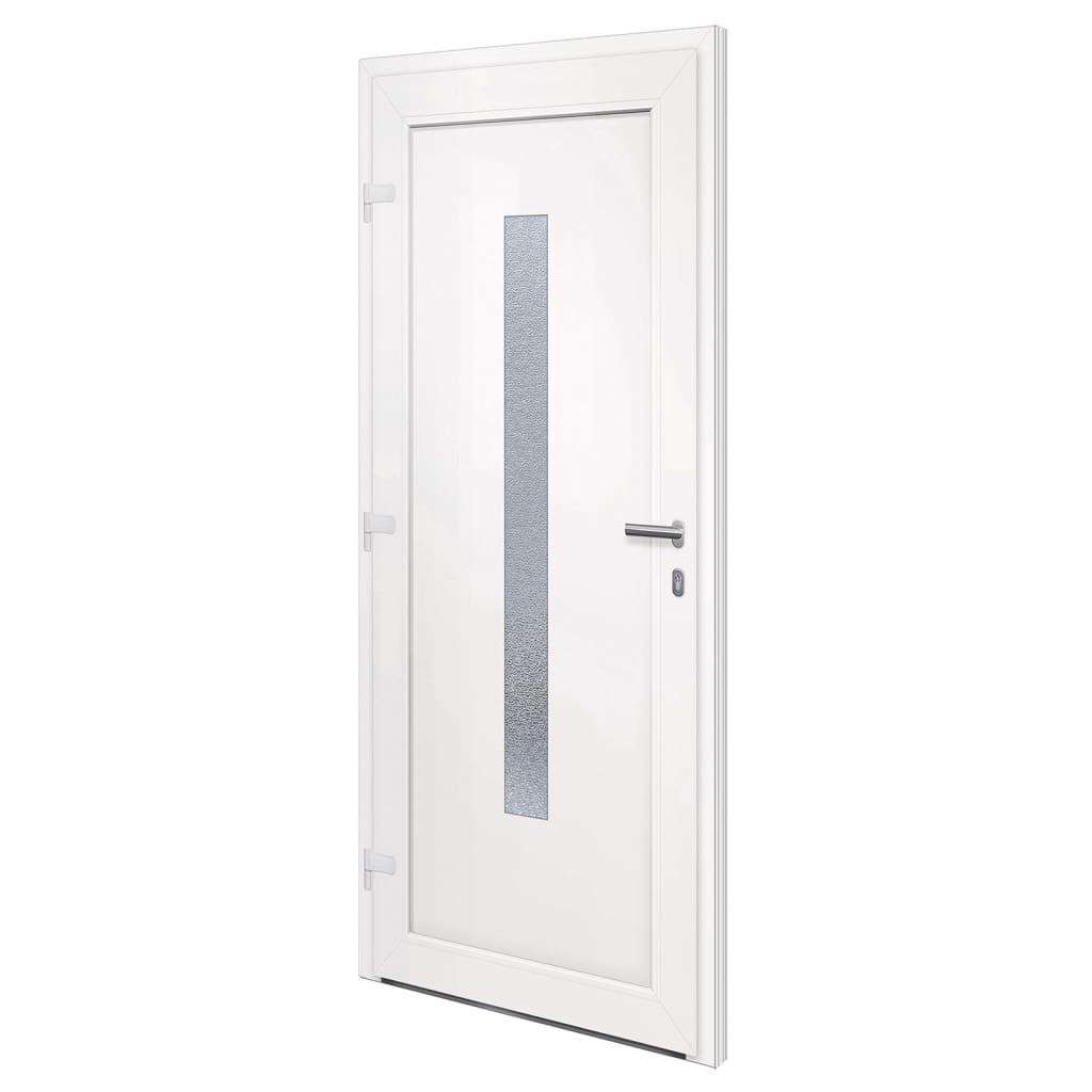 Voordeur 88x200 cm PVC antracietkleurig