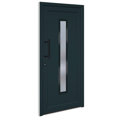 Voordeur 98x200 cm PVC antracietkleurig