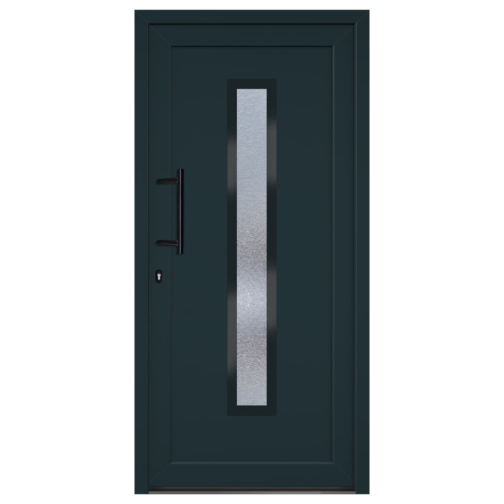 Voordeur 98x200 cm PVC antracietkleurig