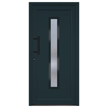 Voordeur 98x200 cm PVC antracietkleurig