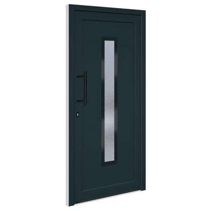 Voordeur 98x208 cm PVC antracietkleurig