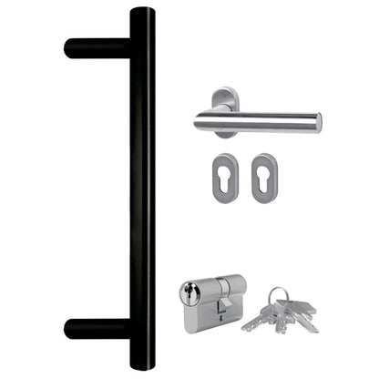 Voordeur 98x208 cm PVC antracietkleurig