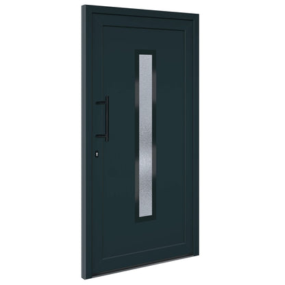 Voordeur 108x200 cm PVC antracietkleurig