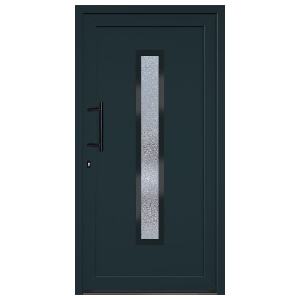 Voordeur 108x208 cm PVC antracietkleurig