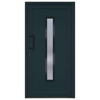 Voordeur 108x208 cm PVC antracietkleurig