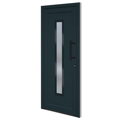 Voordeur 88x200 cm PVC antracietkleurig