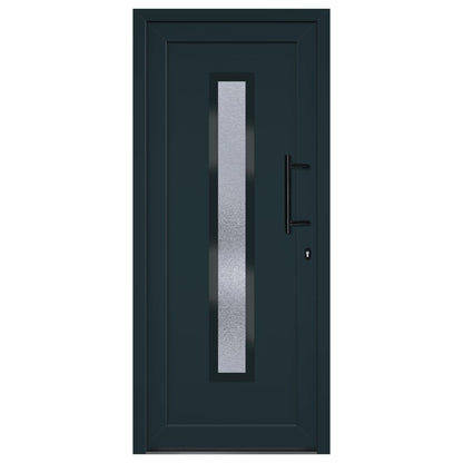 Voordeur 88x200 cm PVC antracietkleurig