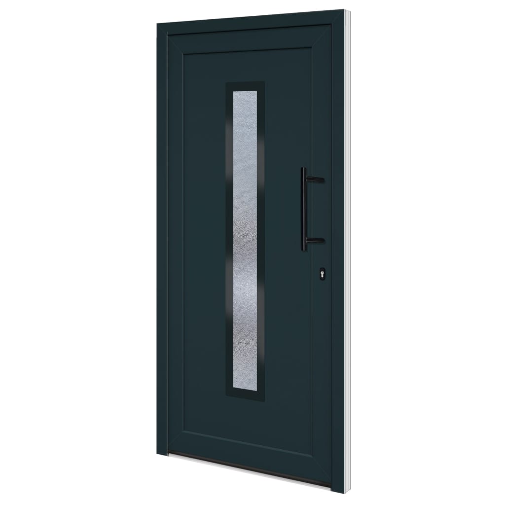 Voordeur 98x200 cm PVC antracietkleurig