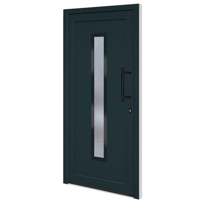 Voordeur 98x200 cm PVC antracietkleurig