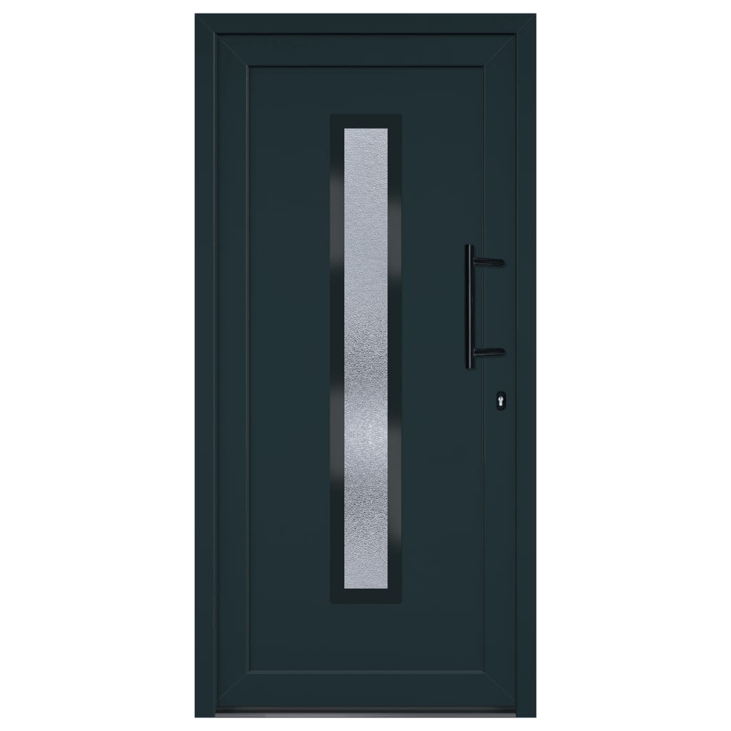 Voordeur 98x200 cm PVC antracietkleurig