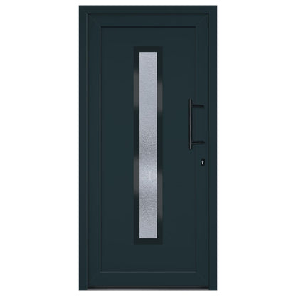 Voordeur 98x200 cm PVC antracietkleurig