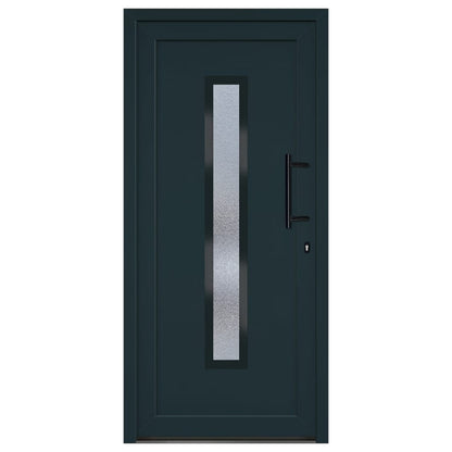Voordeur 98x208 cm PVC antracietkleurig