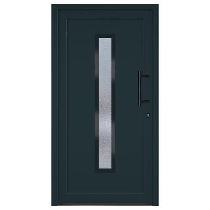 Voordeur 108x200 cm PVC antracietkleurig