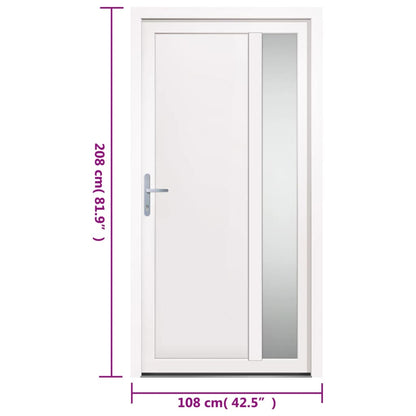 Voordeur 108x208 cm PVC wit