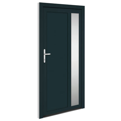 Voordeur 108x208 cm PVC antracietkleurig