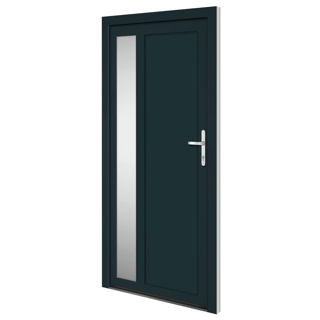 Voordeur 108x208 cm PVC antracietkleurig