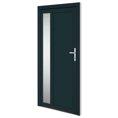 Voordeur 108x208 cm PVC antracietkleurig