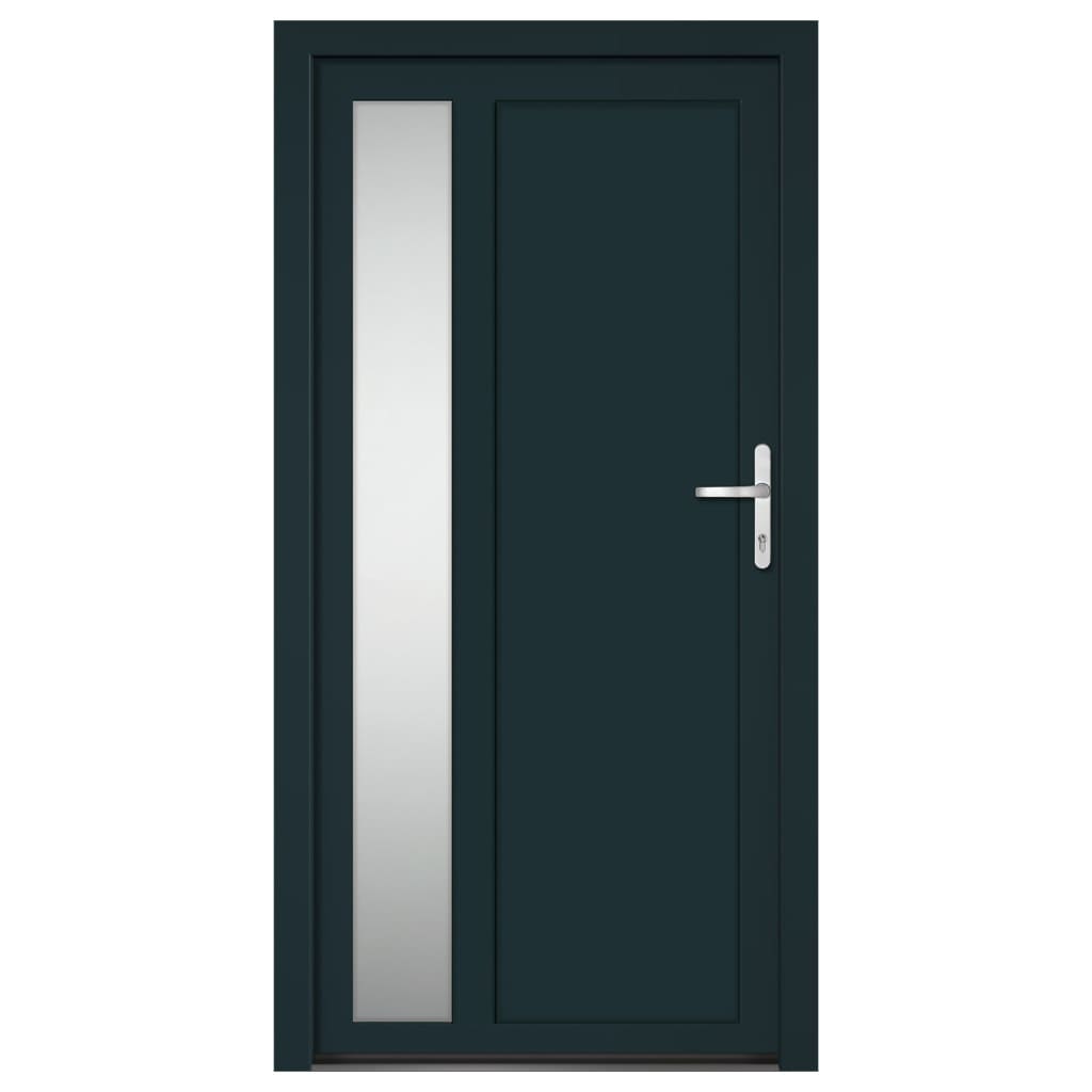 Voordeur 108x208 cm PVC antracietkleurig
