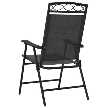 Tuinstoelen 8 st inklapbaar staal en textileen gemêleerd grijs