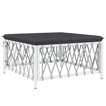 6-delige Loungeset met kussens staal wit