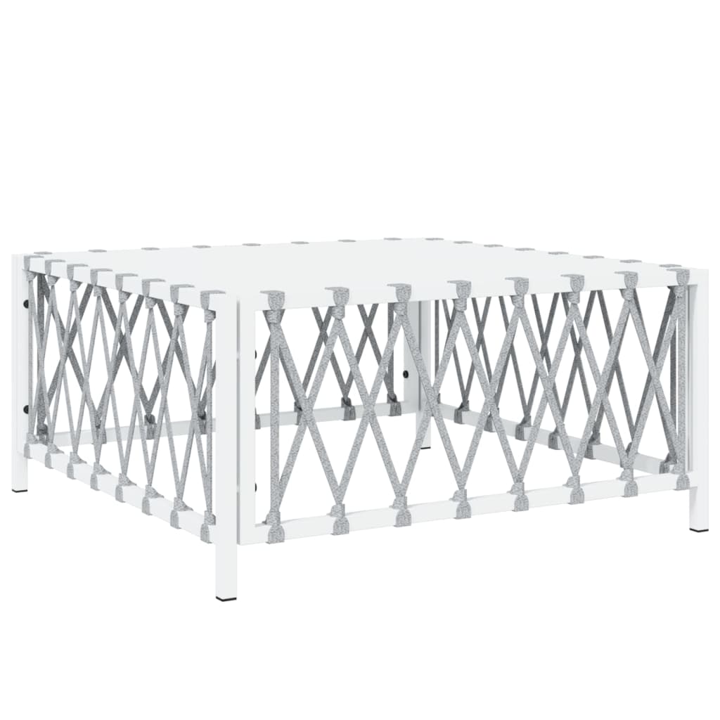 6-delige Loungeset met kussens staal wit
