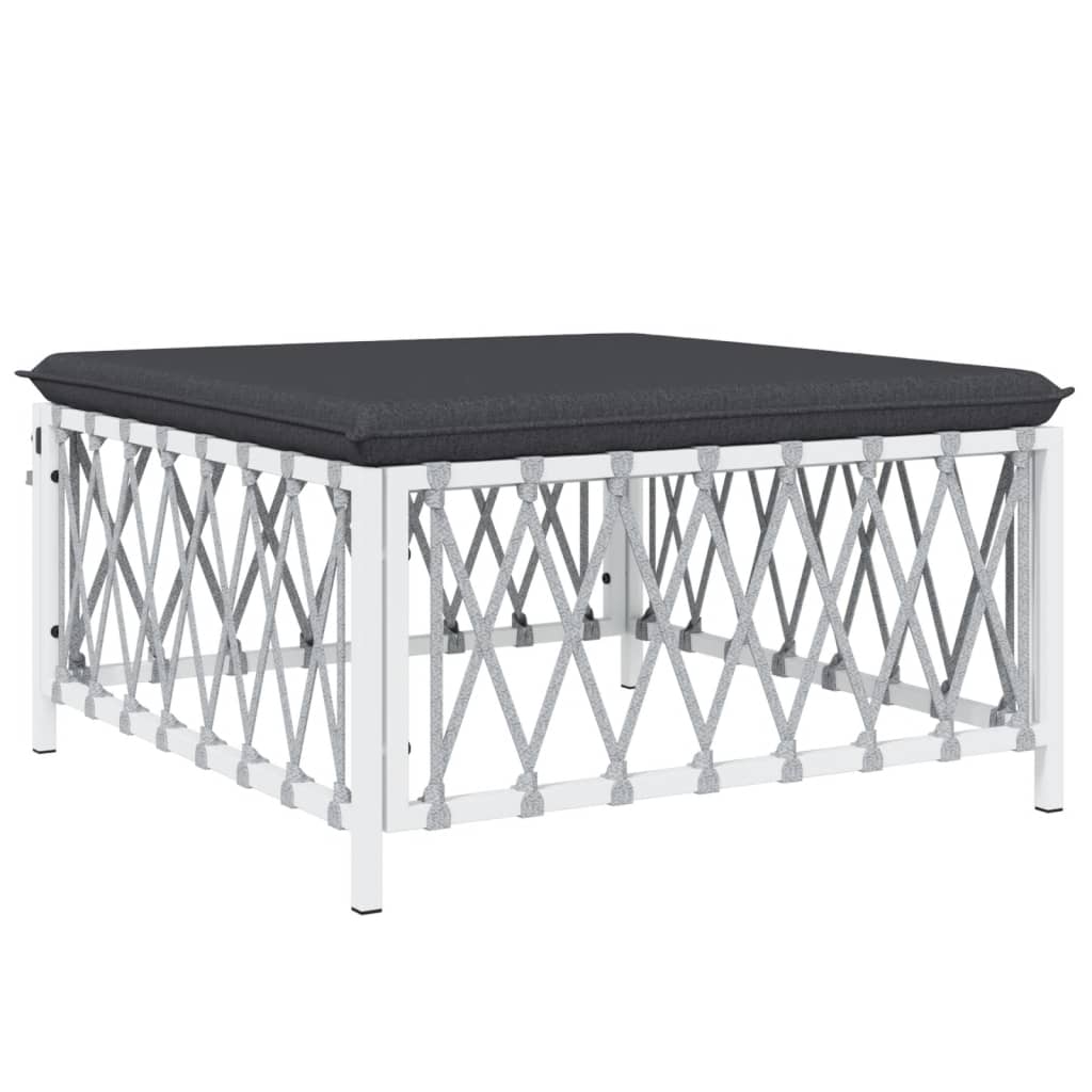 7-delige Loungeset met kussens staal wit