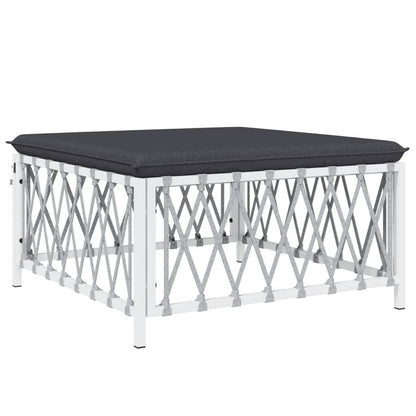7-delige Loungeset met kussens staal wit