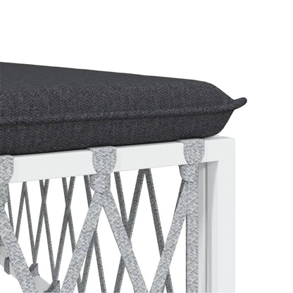 9-delige Loungeset met kussens staal wit