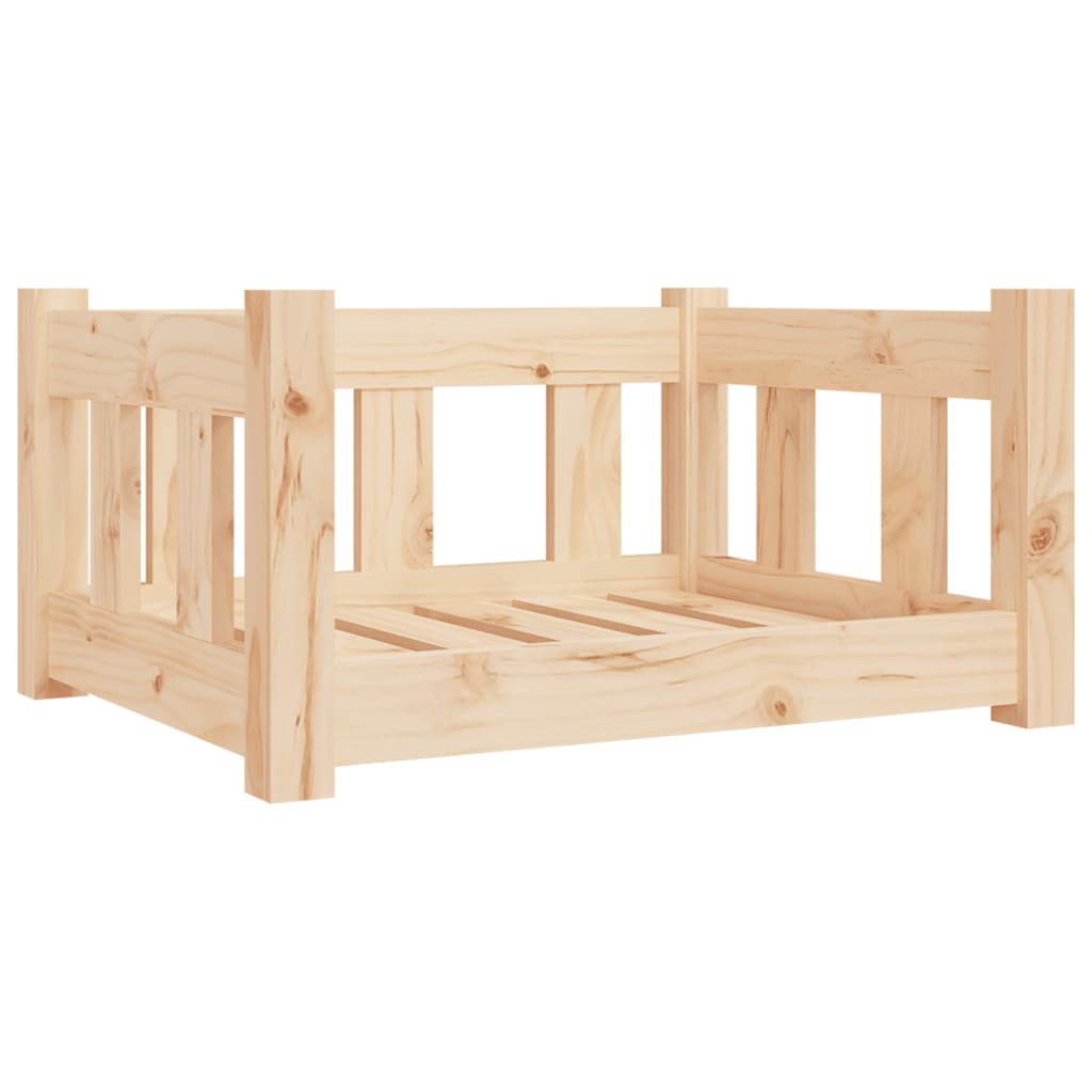 Hondenmand 55,5X45,5X28 Cm Massief Grenenhout 55.5 x 45.5 x 28 cm Naturel
