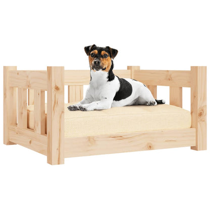 Hondenmand 55,5X45,5X28 Cm Massief Grenenhout 55.5 x 45.5 x 28 cm Naturel