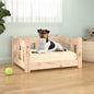 Hondenmand 55,5X45,5X28 Cm Massief Grenenhout 55.5 x 45.5 x 28 cm Naturel