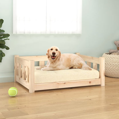 Hondenmand 75,5X55,5X28 Cm Massief Grenenhout 75.5 x 55.5 x 28 cm Naturel