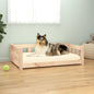 Hondenmand 95,5X65,5X28 Cm Massief Grenenhout 95.5 x 65.5 x 28 cm Naturel