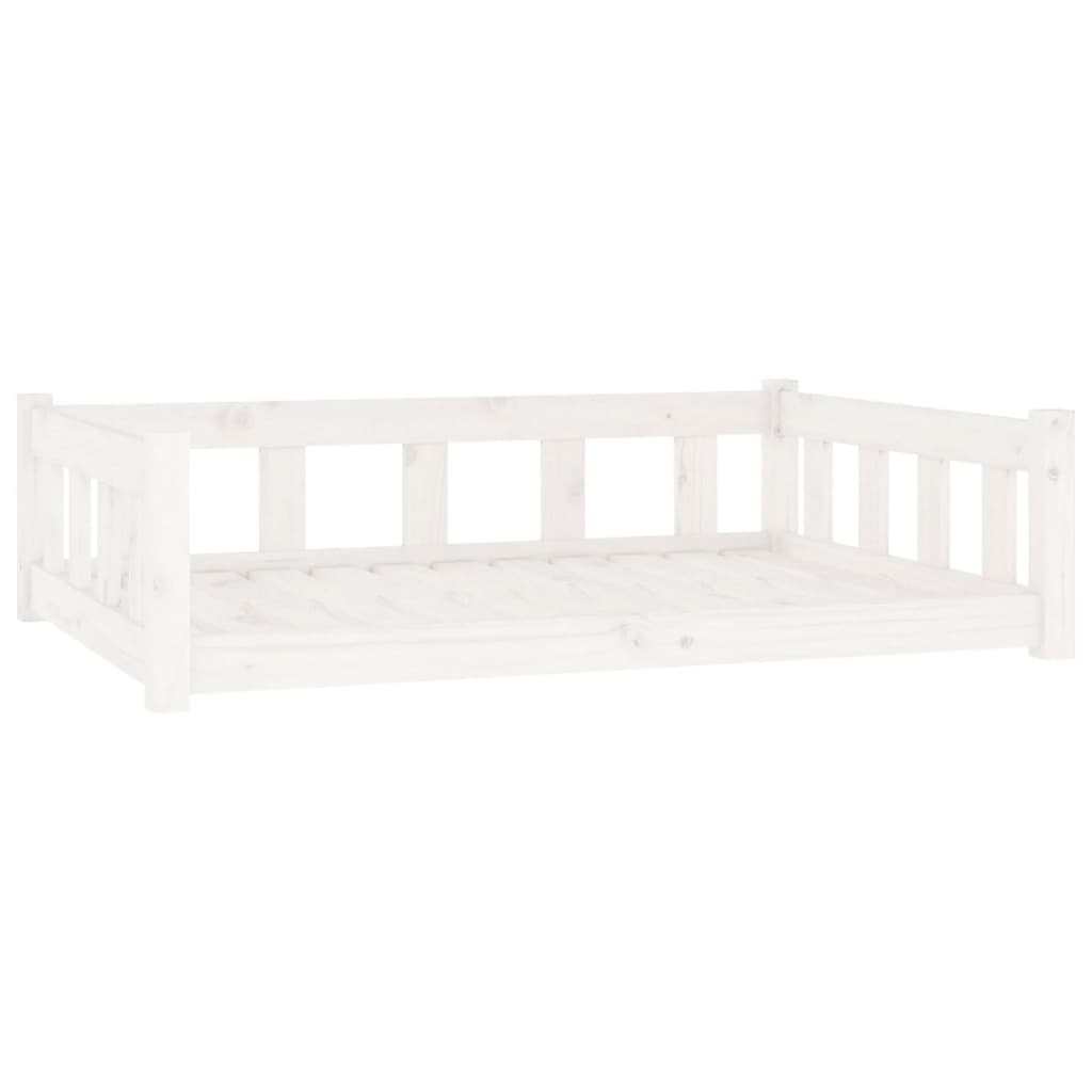 Hondenmand 105,5X75,5X28 Cm Massief Grenenhout 105.5 x 75.5 x 28 cm Wit