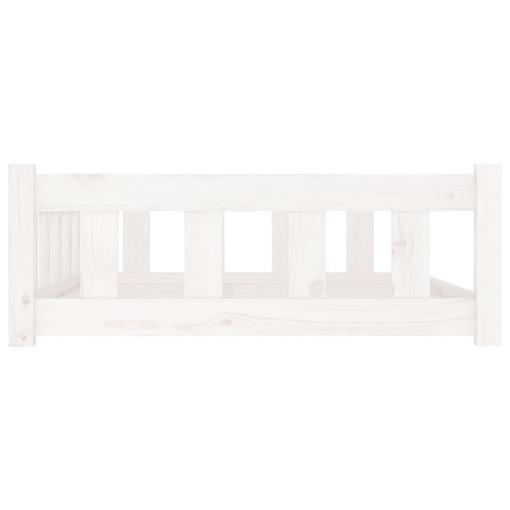 Hondenmand 105,5X75,5X28 Cm Massief Grenenhout 105.5 x 75.5 x 28 cm Wit