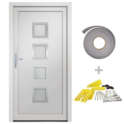 Voordeur 98x208 cm PVC wit
