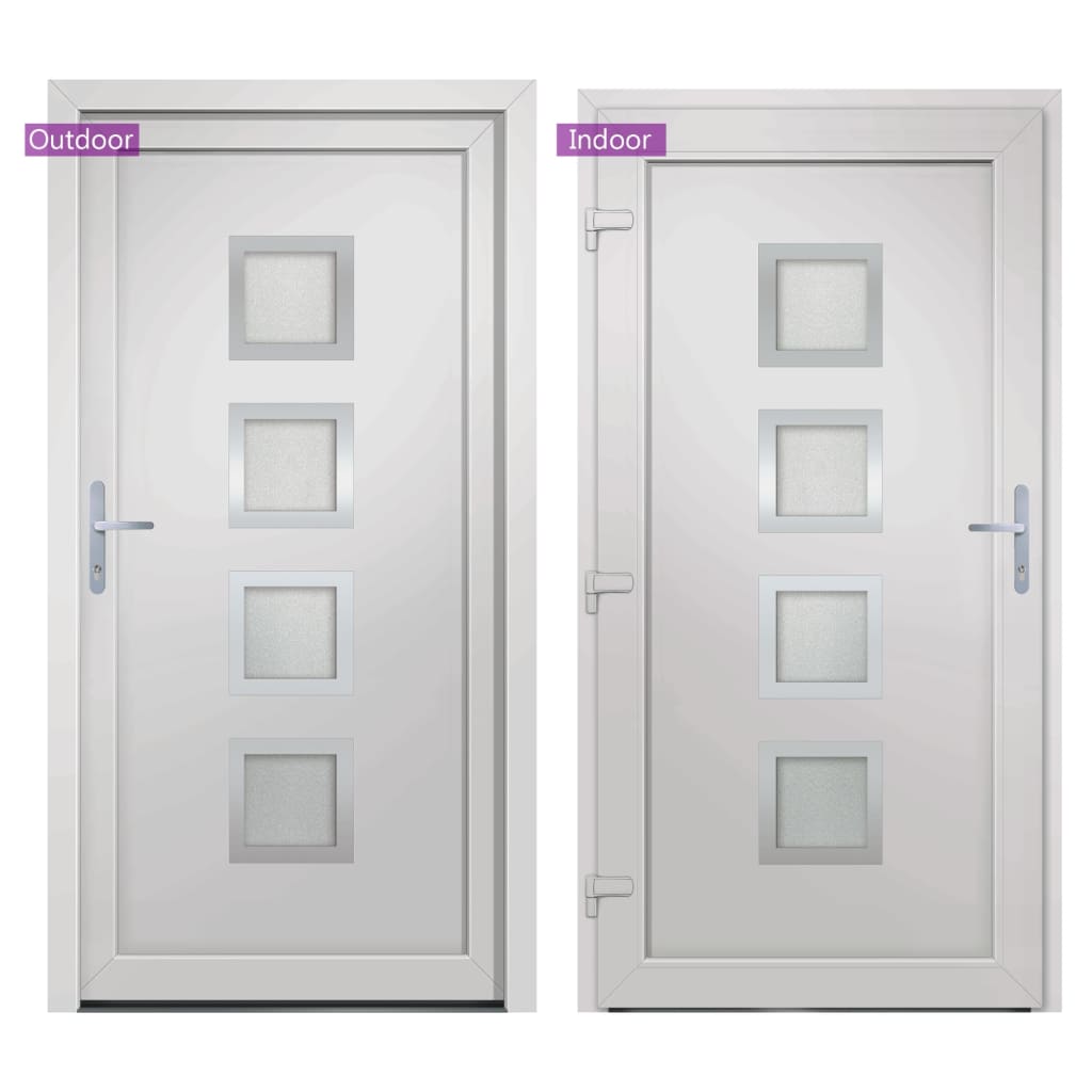 Voordeur 98x208 cm PVC wit