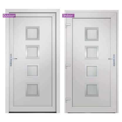 Voordeur 98x208 cm PVC wit