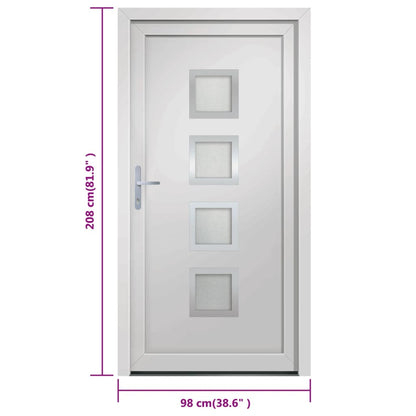 Voordeur 98x208 cm PVC wit